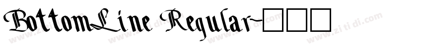 BottomLine Regular字体转换